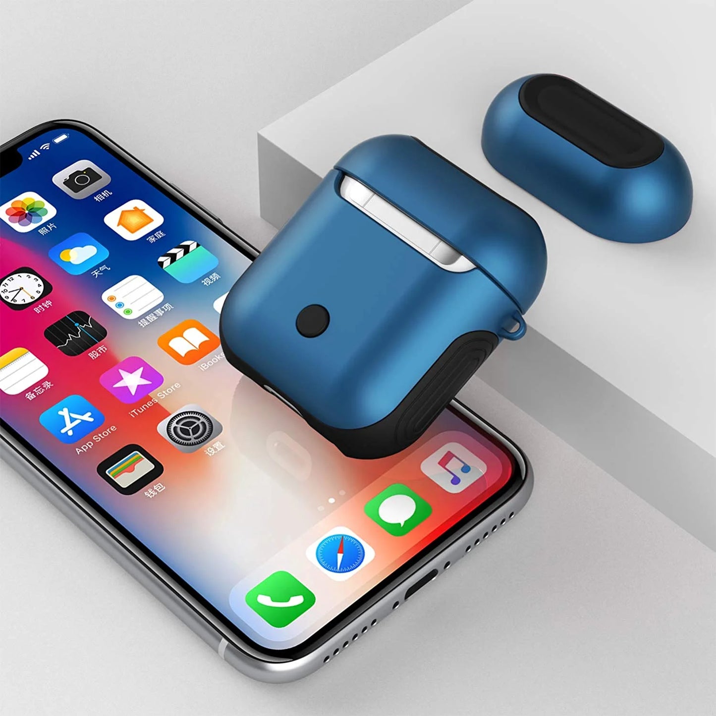 Airpods Silicone Case Cover – Dual-Layer Hybrid Hard Protective Skin for Apple Airpods Charging Case (1St & 2Nd Gen Compatible)
